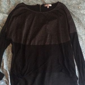 J-Lo Rhinestone Studded Black Shirt w/ Zipper